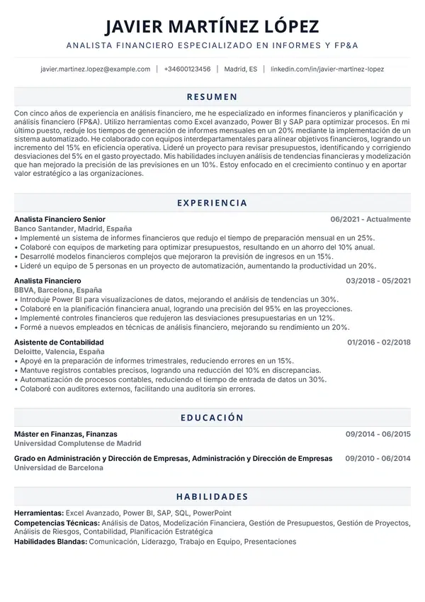 Vista previa de plantilla de CV - Bold Pro