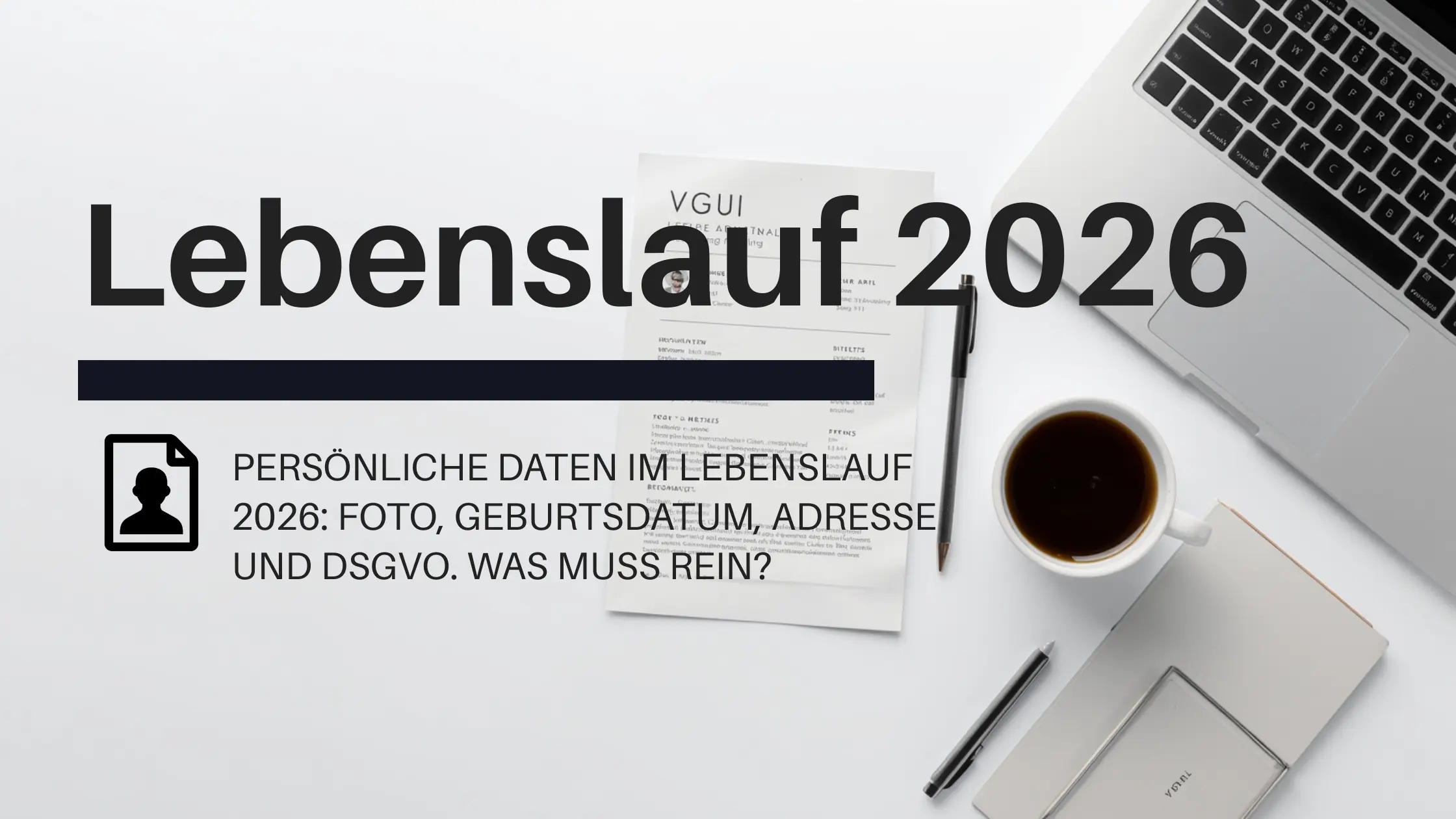 Persönliche Daten im Lebenslauf 2026: Foto, Geburtsdatum, Adresse und DSGVO. Was muss rein?