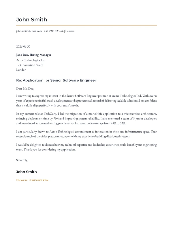 Amber Trace Letter