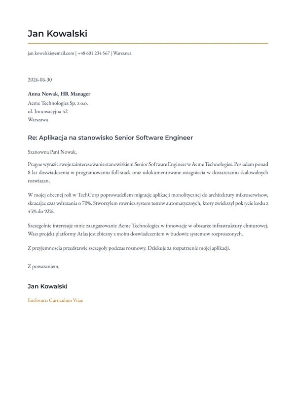 Amber Trace Letter