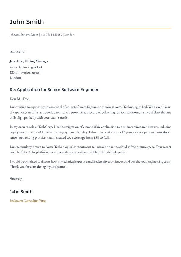 Amber Trace Letter
