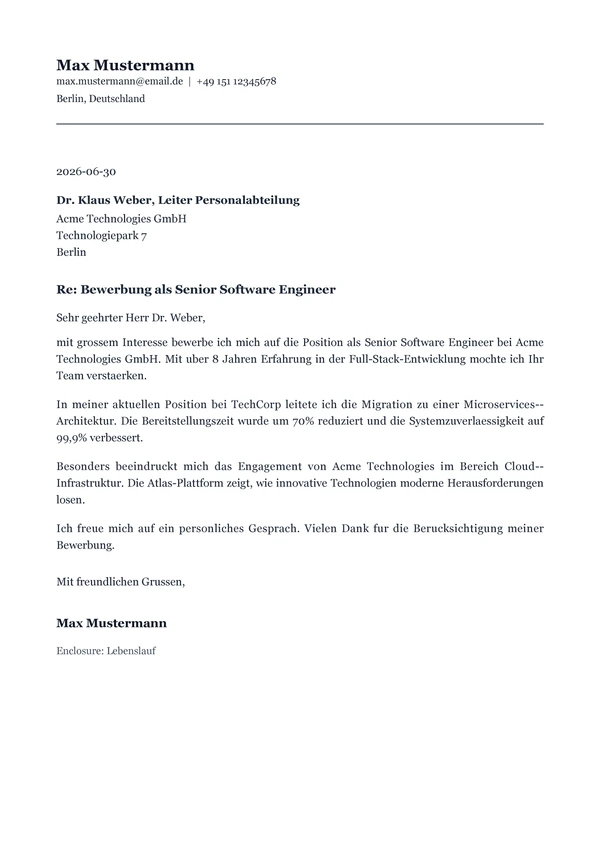 Classic Traditional Letter