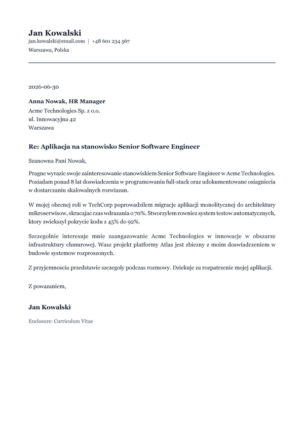 Classic Traditional Letter
