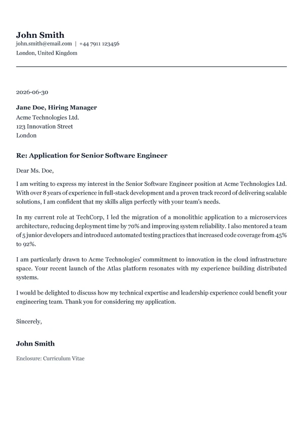 Classic Traditional Letter