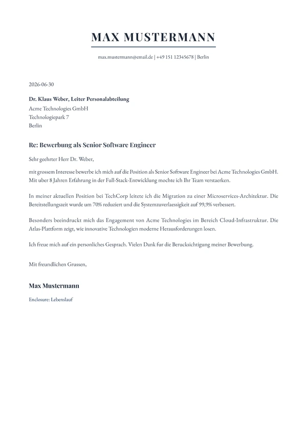 Elegant Executive Letter