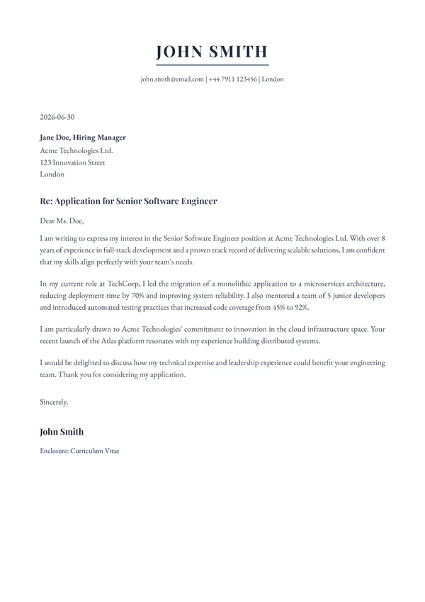Elegant Executive Letter
