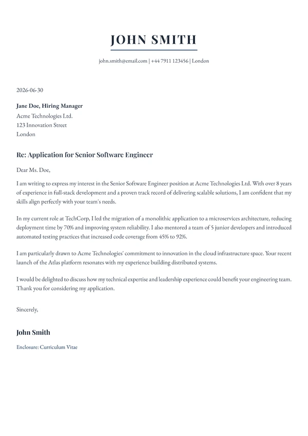 Elegant Executive Letter