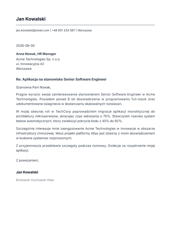 Essential Clean Letter