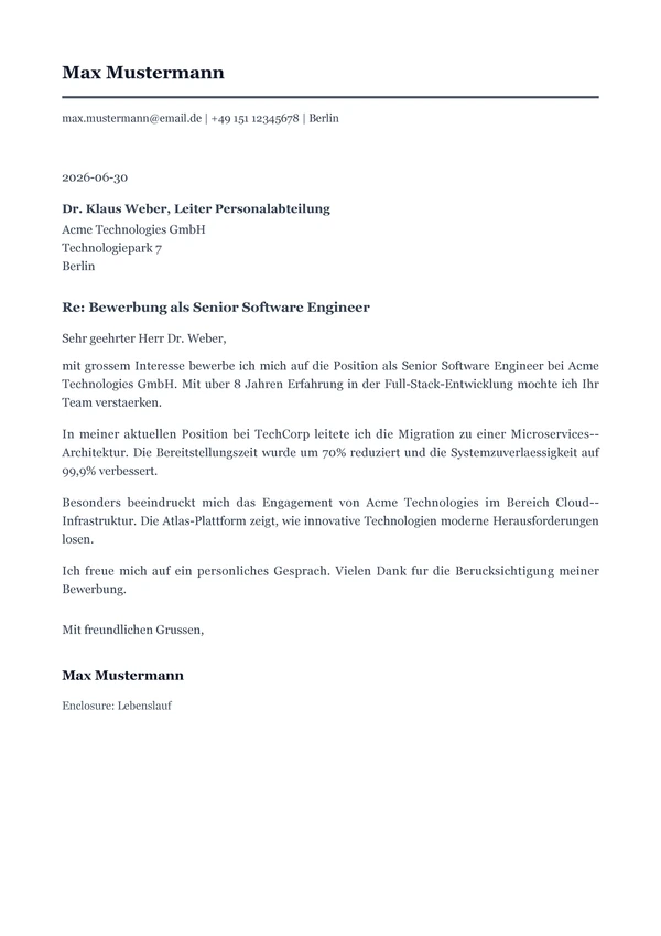 Harvard Classic Letter