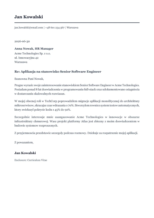 Harvard Classic Letter