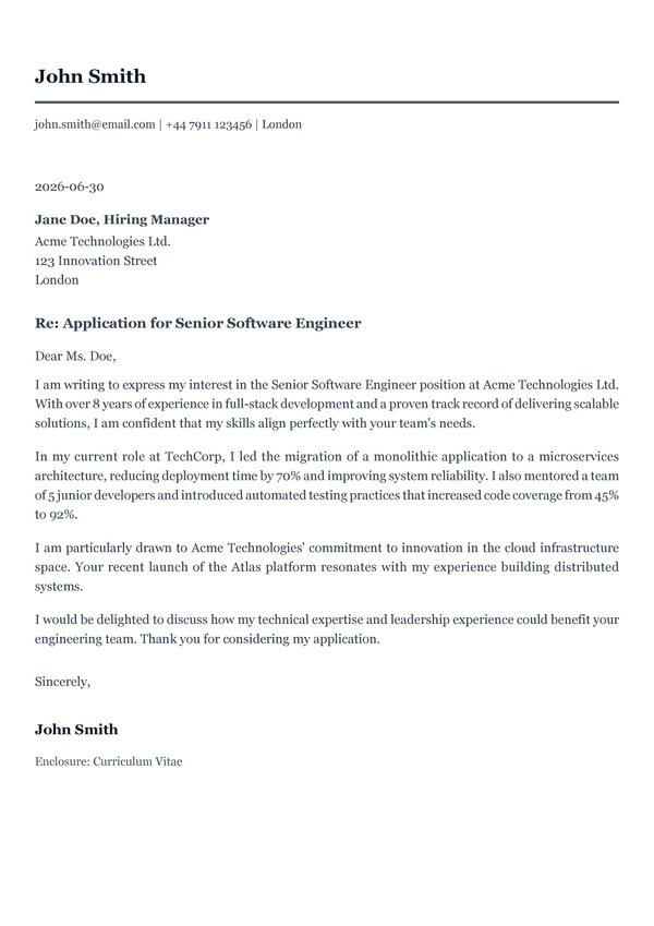 Harvard Classic Letter