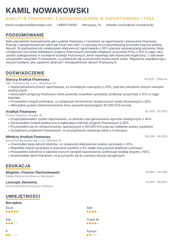 Elegancki Menedżer - Dyrektor Finansowy