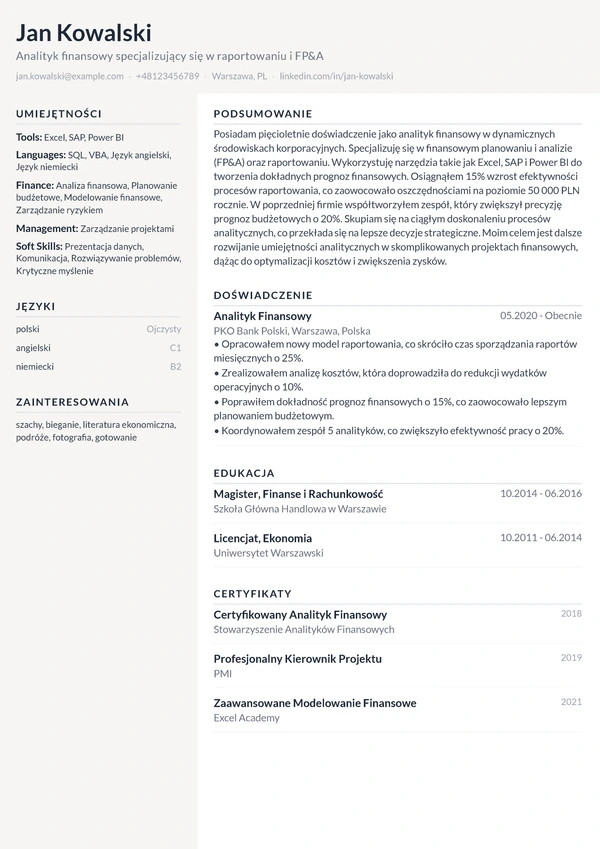 Nova Split - Analityk Finansowy