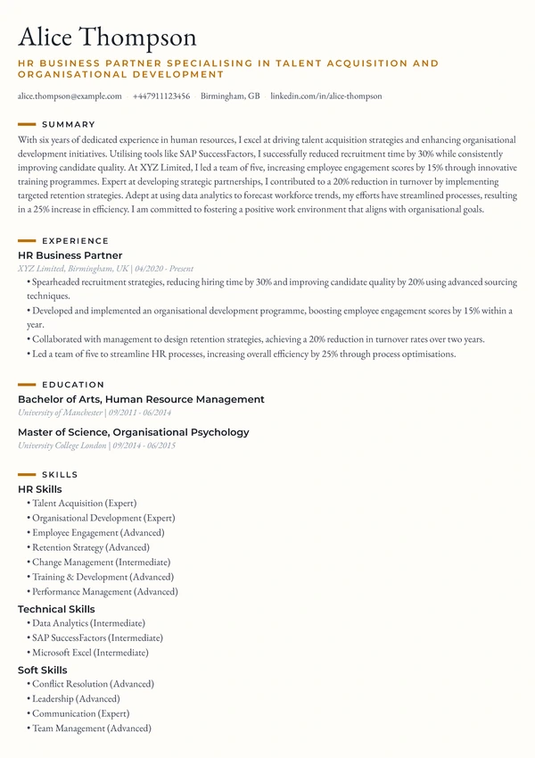 Amber Trace - HR Specialist