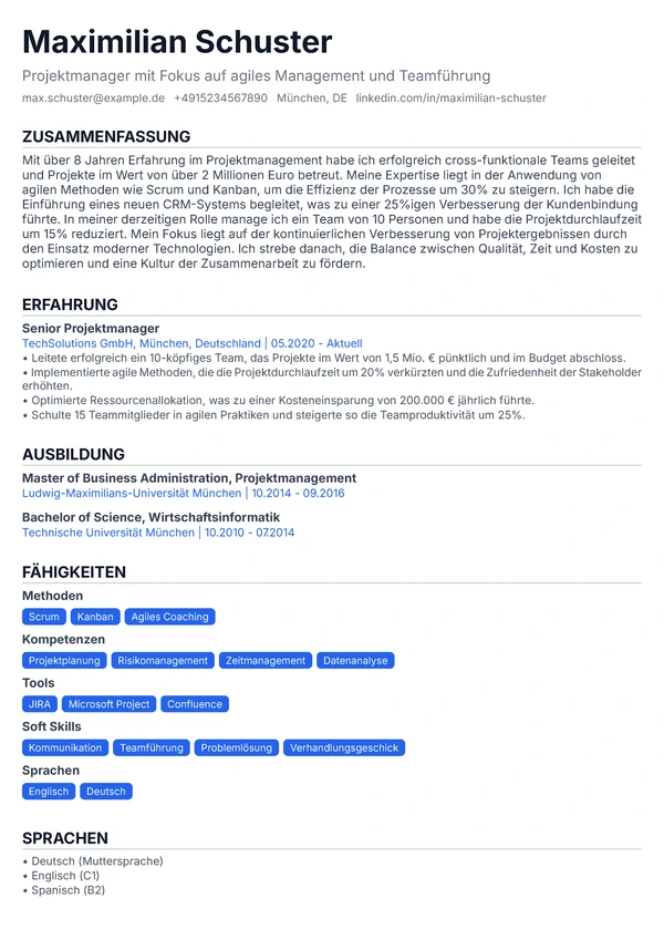 One Column Basic - Praktikant