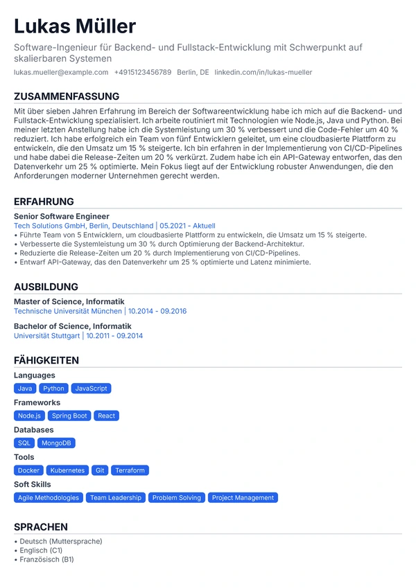 One Column Basic - Junior Developer