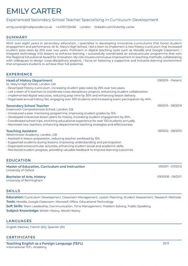 Simple Border - Language Teacher