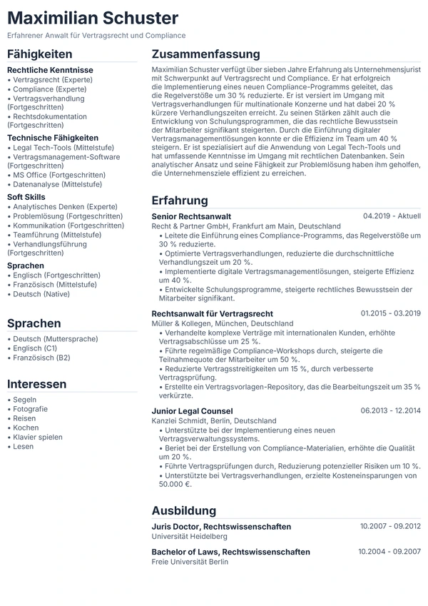 Klassisch Traditionell - Rechtsassistent