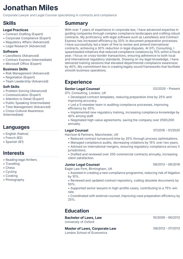 Classic Traditional - Legal Assistant