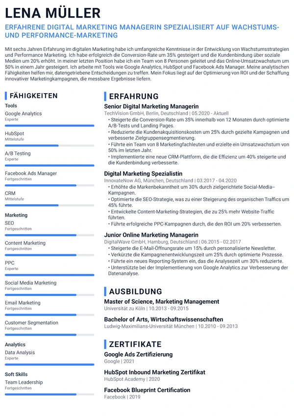 Modern Timeline - Marketing Manager