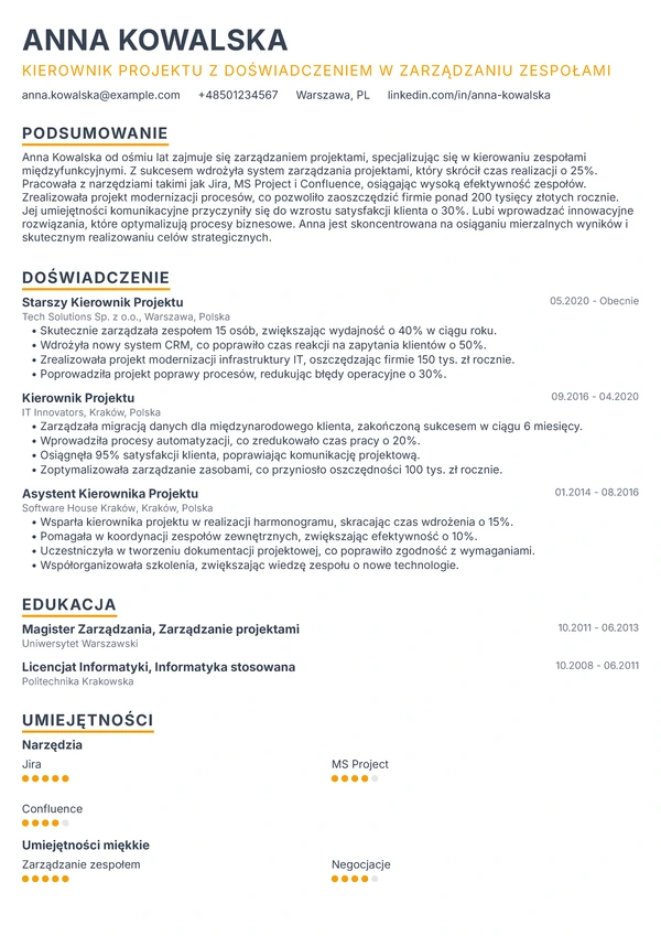 Elegancki Menedżer - Dyrektor Projektu