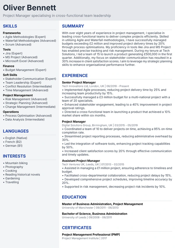 Standard Professional - Project Manager