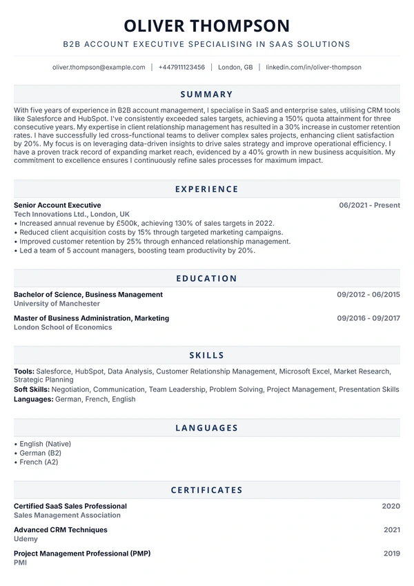 Bold Pro - Sales Manager