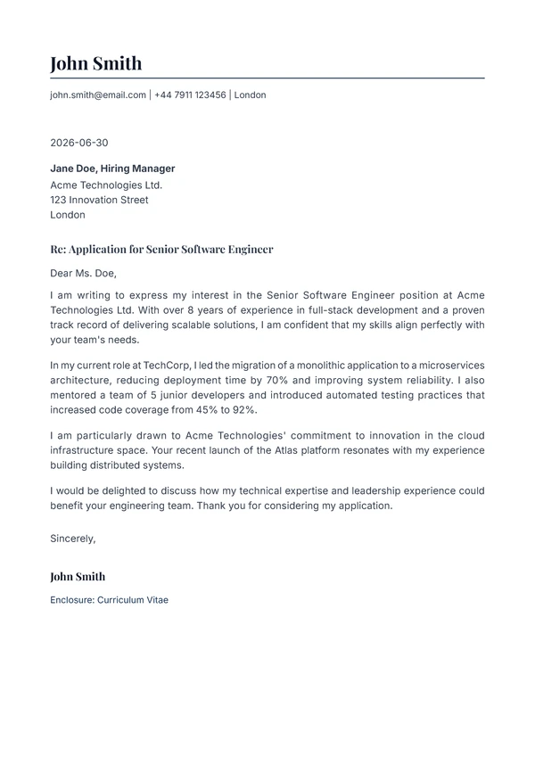 Meridian Letter