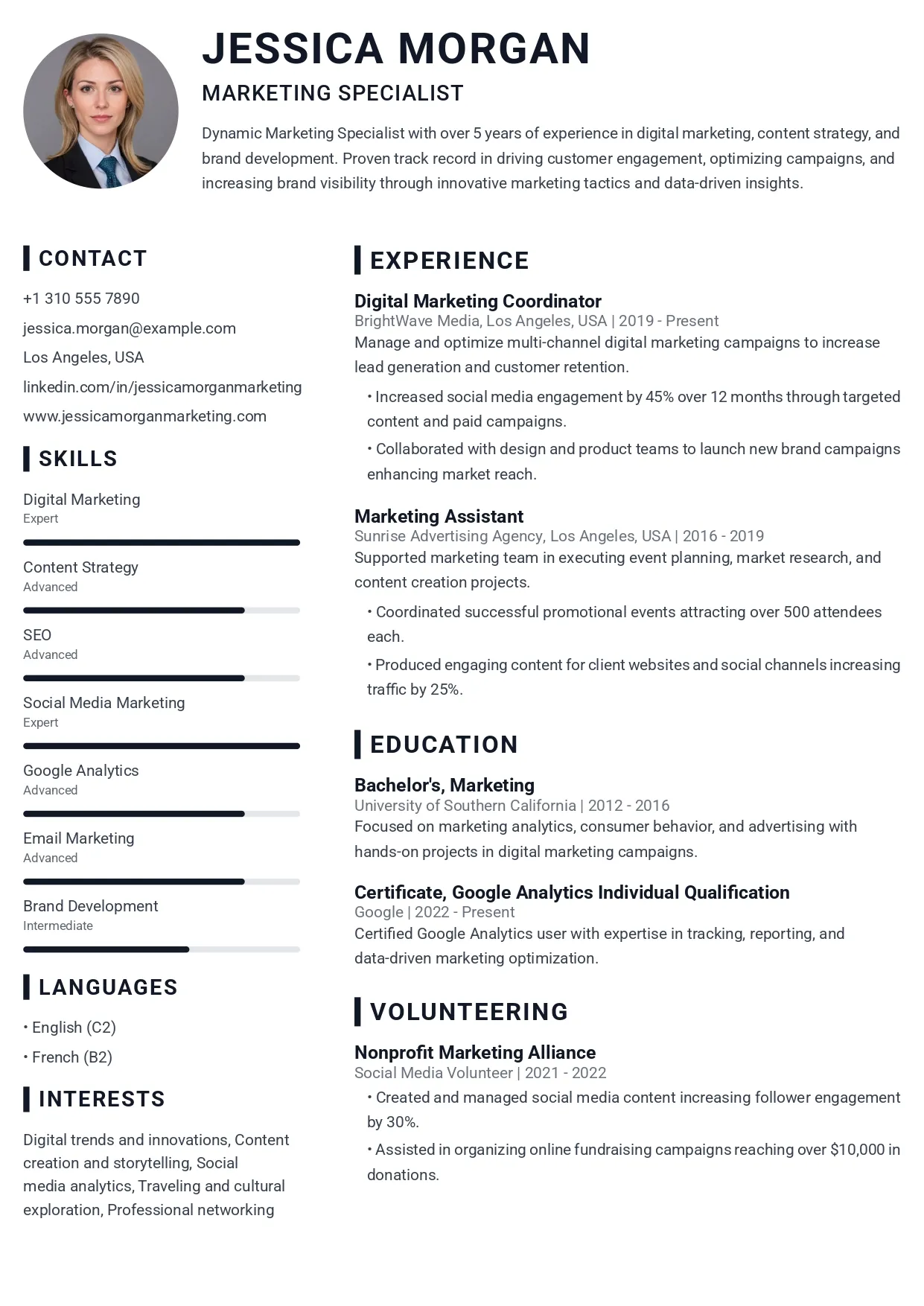 Modern Timeline detail preview