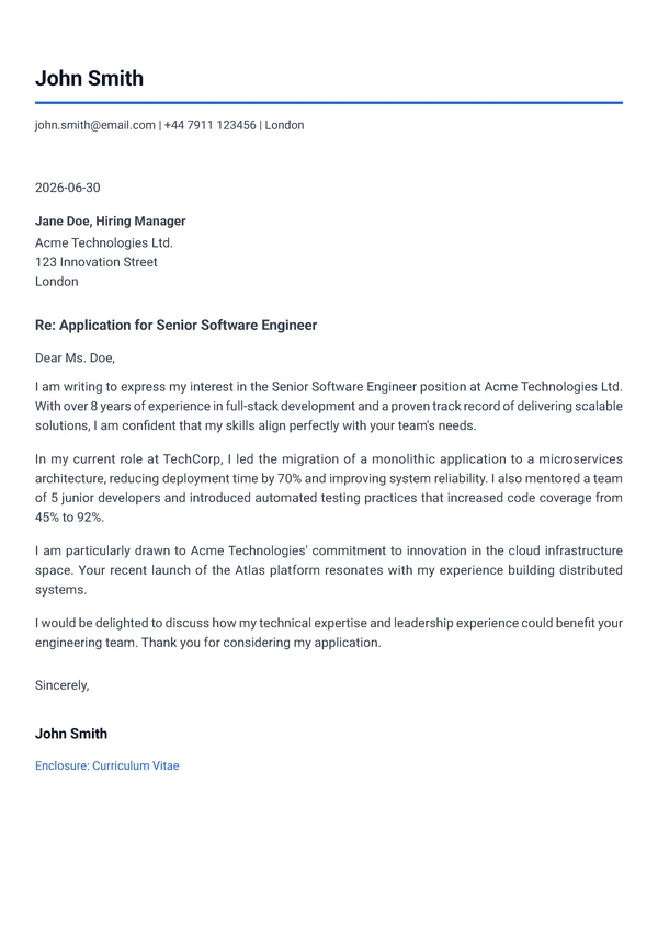 Modern Timeline Letter