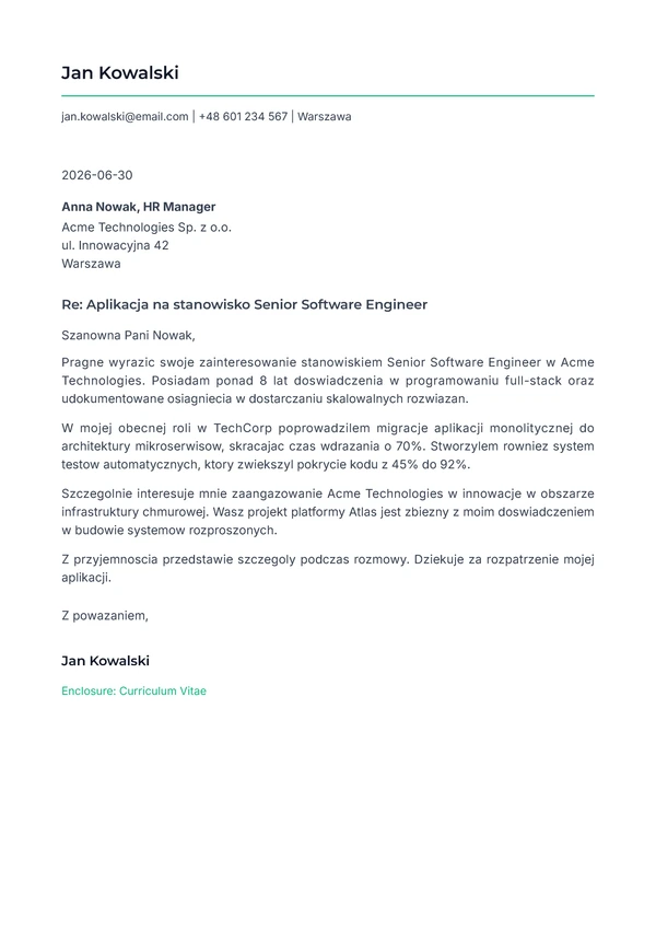 Soft Care Letter