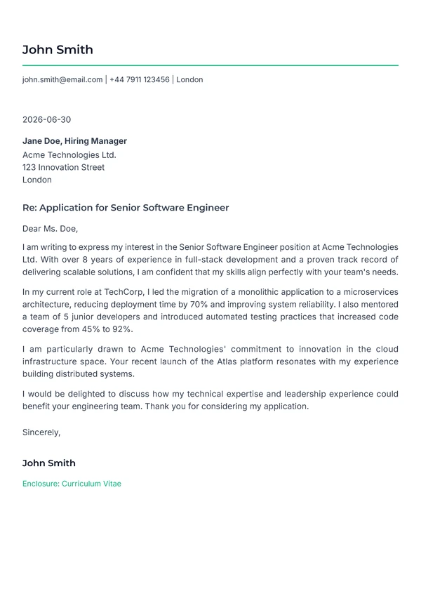 Soft Care Letter