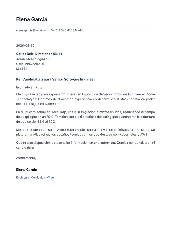 Standard Professional Letter